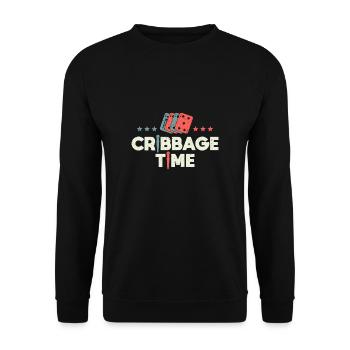Cribbage Time Vintage Rétro - Sweat-shirt Unisexe - noir - Devant - Alina (178cm) & Michal (187cm)