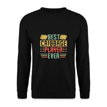 Meilleur joueur de cribbage Cadeau de maillot - Sweat-shirt Unisexe - noir - Devant - Alina (178cm) & Michal (187cm)