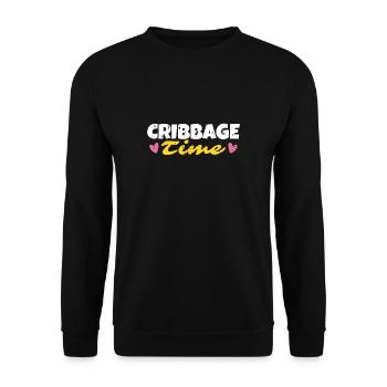 Cribbage Time Shirt Cadeau - Sweat-shirt Unisexe - noir - Devant - Alina (178cm) & Michal (187cm)