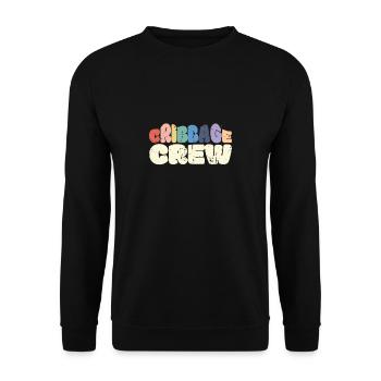 Cribbage Crew Shirt Cadeau - Sweat-shirt Unisexe - noir - Devant - Alina (178cm) & Michal (187cm)