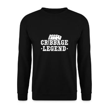 Cribbage Legend Shirt Geschenk - Unisex Pullover - Schwarz - Vorne - Alina (178cm) & Michal (187cm)