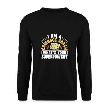 Je suis un cadeau de chemise d’entraîneur de cribbage - Sweat-shirt Unisexe - noir - Devant - Alina (178cm) & Michal (187cm)