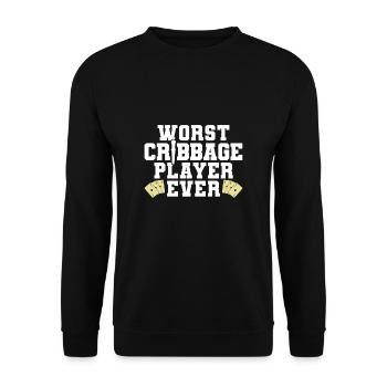 Le pire joueur de cribbage de tous les temps cadeau de maillot - Sweat-shirt Unisexe - noir - Devant - Alina (178cm) & Michal (187cm)