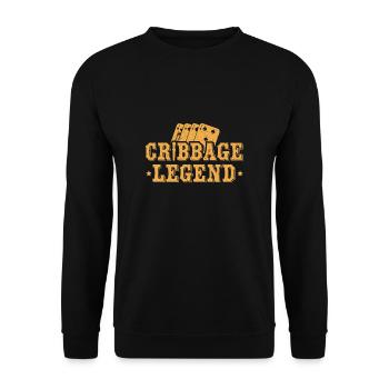 Cribbage Legend Chemise Cadeau - Sweat-shirt Unisexe - noir - Devant - Alina (178cm) & Michal (187cm)