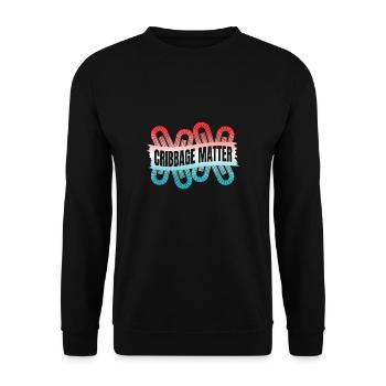Cribbage Matter Shirt Cadeau - Sweat-shirt Unisexe - noir - Devant - Alina (178cm) & Michal (187cm)
