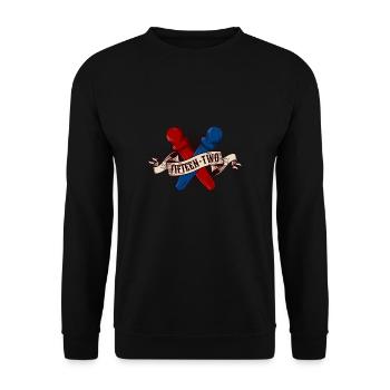 Fifteen Two Cribbage Shirt Geschenk - Unisex Pullover - Schwarz - Vorne - Alina (178cm) & Michal (187cm)