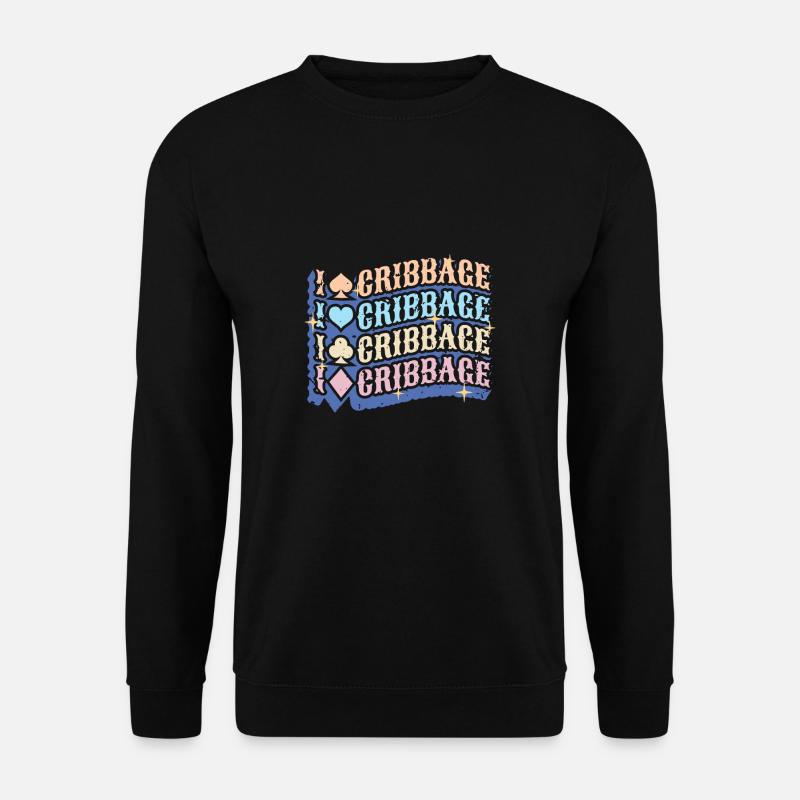 J’aime Cribbage Shirt Cadeau - Sweat-shirt Unisexe - noir