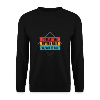Quinze deux chemises de cribbage cadeau - Sweat-shirt Unisexe - noir - Devant - Alina (178cm) & Michal (187cm)
