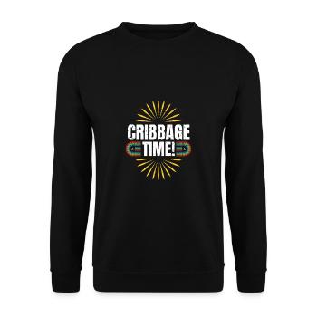 Cribbage Time Vintage Rétro - Sweat-shirt Unisexe - noir - Devant - Alina (178cm) & Michal (187cm)