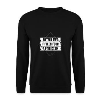 Quinze deux chemises de cribbage cadeau - Sweat-shirt Unisexe - noir - Devant - Alina (178cm) & Michal (187cm)
