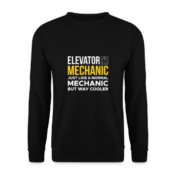 Elevator Mechanic Just Like A Normal - Unisex Sweatshirt - black - Front - Alina (178cm) & Michal (187cm)