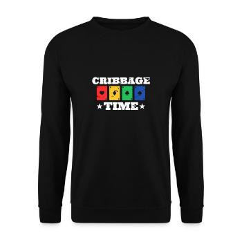 Cribbage Time Shirt Cadeau - Sweat-shirt Unisexe - noir - Devant - Alina (178cm) & Michal (187cm)