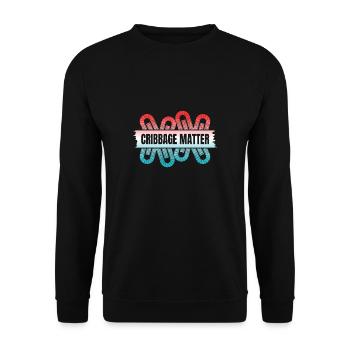 Cribbage Matter Shirt Cadeau - Sweat-shirt Unisexe - noir - Devant - Alina (178cm) & Michal (187cm)