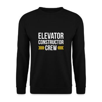 Cadeau de chemise d’équipe de construction d’ascenseur - Sweat-shirt Unisexe - noir - Devant - Alina (178cm) & Michal (187cm)
