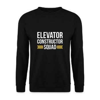 Elevator Construction Squad Shirt - Unisex Pullover - Schwarz - Vorne - Alina (178cm) & Michal (187cm)
