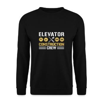 Cadeau de chemise d’équipe de construction d’ascenseur - Sweat-shirt Unisexe - noir - Devant - Alina (178cm) & Michal (187cm)
