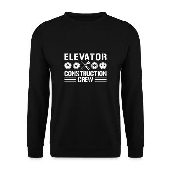 Cadeau de chemise d’équipe de construction d’ascenseur - Sweat-shirt Unisexe - noir - Devant - Alina (178cm) & Michal (187cm)