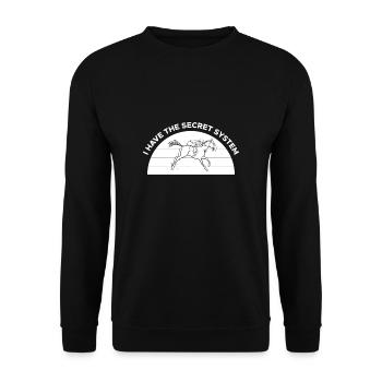 J’ai le t-shirt du système secret - Sweat-shirt Unisexe - noir - Devant - Alina (178cm) & Michal (187cm)