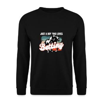 Juste un garçon qui aime parier Chemise Cadeau - Sweat-shirt Unisexe - noir - Devant - Alina (178cm) & Michal (187cm)