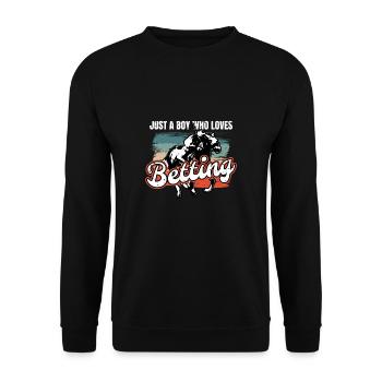 Juste un garçon qui aime parier Chemise Cadeau - Sweat-shirt Unisexe - noir - Devant - Alina (178cm) & Michal (187cm)