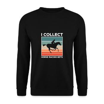 Je collectionne les paris hippiques chemise - Sweat-shirt Unisexe - noir - Devant - Alina (178cm) & Michal (187cm)