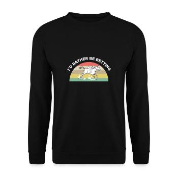 Je préfère être un cadeau de chemise de pari - Sweat-shirt Unisexe - noir - Devant - Alina (178cm) & Michal (187cm)