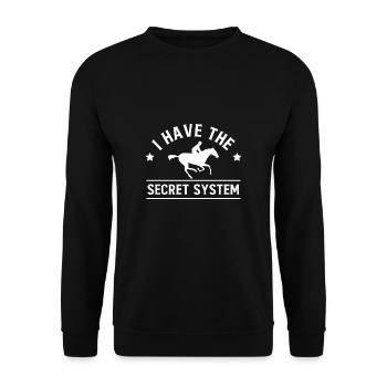 J’ai le t-shirt du système secret - Sweat-shirt Unisexe - noir - Devant - Alina (178cm) & Michal (187cm)