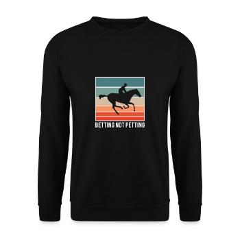 Betting No Petting Shirt - Unisex Sweatshirt - black - Front - Alina (178cm) & Michal (187cm)