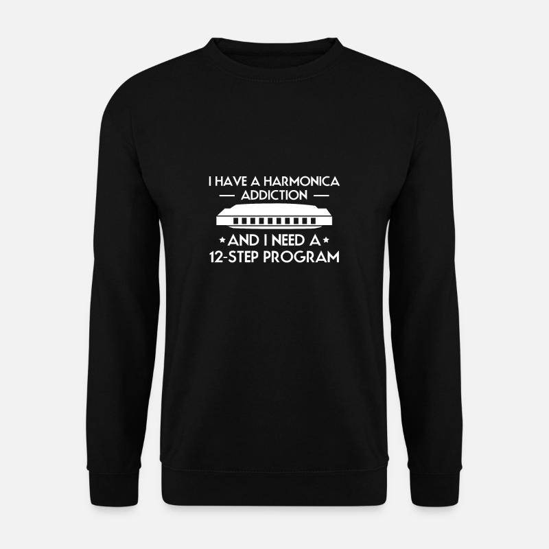 I Have A Harmonica Addiction Shirt - Unisex Pullover - Schwarz