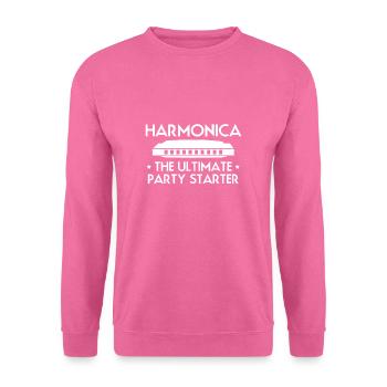 Harmonica Harmonica Slogan Shirt - Unisex Sweatshirt - pink - Front