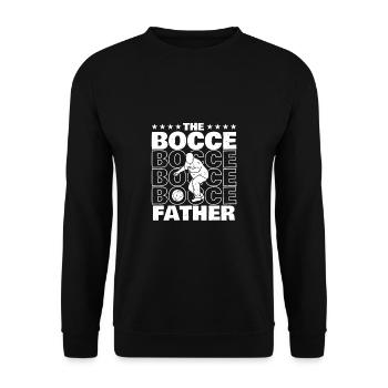 The Bocce Father Gift Father Papa Father's Day - Unisex Sweatshirt - black - Front - Alina (178cm) & Michal (187cm)