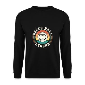 Bocce Ball Legend Shirt Gift Boccia - Unisex Sweatshirt - black - Front - Alina (178cm) & Michal (187cm)