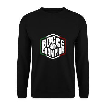 Cadeau de chemise de champion de pétanque - Sweat-shirt Unisexe - noir - Devant - Alina (178cm) & Michal (187cm)