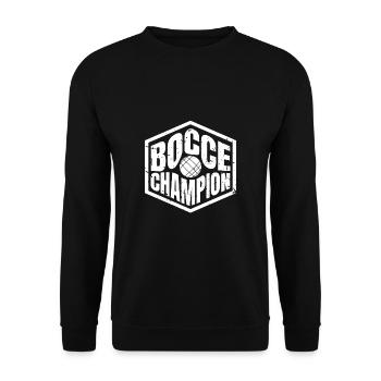Cadeau de chemise de champion de pétanque - Sweat-shirt Unisexe - noir - Devant - Alina (178cm) & Michal (187cm)