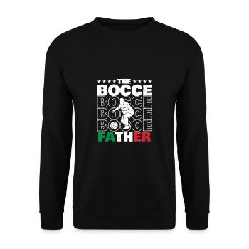 The Bocce Father Gift Father Papa Father's Day - Unisex Sweatshirt - black - Front - Alina (178cm) & Michal (187cm)