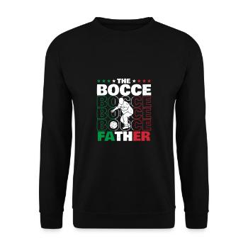 The Bocce Father Gift Father Papa Father's Day - Unisex Sweatshirt - black - Front - Alina (178cm) & Michal (187cm)
