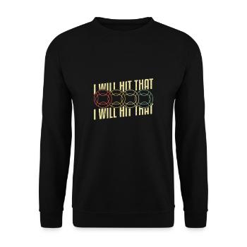 Je vais frapper ce cadeau de chemise de joueur de boccia - Sweat-shirt Unisexe - noir - Devant - Alina (178cm) & Michal (187cm)