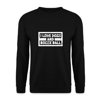 J’aime les chiens et la pétanque Dog Sitter - Sweat-shirt Unisexe - noir - Devant - Alina (178cm) & Michal (187cm)