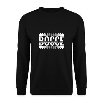 Bocce Shirt Gift Boccia Player - Unisex Sweatshirt - black - Front - Alina (178cm) & Michal (187cm)