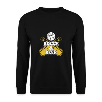 Bocce & Beer Shirt Cadeau - Sweat-shirt Unisexe - noir - Devant - Alina (178cm) & Michal (187cm)