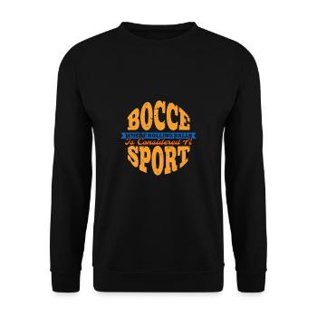 Bocce Shirt Gift Boccia Player - Unisex Sweatshirt - black - Front - Alina (178cm) & Michal (187cm)
