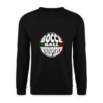 Bocce Ball Whisperer Shirt Gift - Unisex Sweatshirt - black - Front - Alina (178cm) & Michal (187cm)