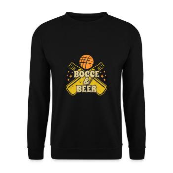 Bocce & Beer Shirt Cadeau - Sweat-shirt Unisexe - noir - Devant - Alina (178cm) & Michal (187cm)