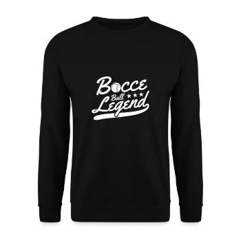 Bocce Ball Legend Shirt Gift Boccia - Unisex Sweatshirt - black - Front - Alina (178cm) & Michal (187cm)