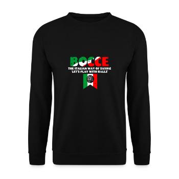 Cadeau de chemise de pétanque - Sweat-shirt Unisexe - noir - Devant - Alina (178cm) & Michal (187cm)