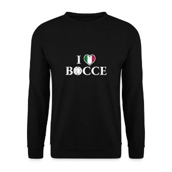 J’aime la pétanque Ball Shirt Gift Italie Flag - Sweat-shirt Unisexe - noir - Devant - Alina (178cm) & Michal (187cm)