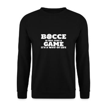 Bocce Is Not Just A Game Its A Way Of Life - Unisex Sweatshirt - black - Front - Alina (178cm) & Michal (187cm)