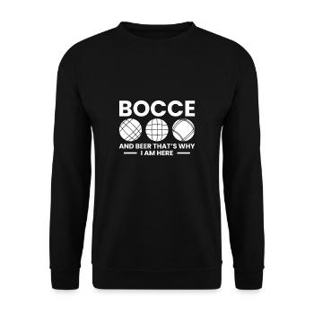 Bocce Shirt Gift Boccia Player - Unisex Sweatshirt - black - Front - Alina (178cm) & Michal (187cm)