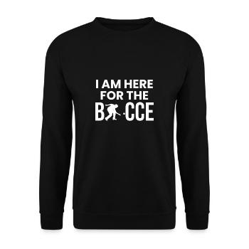 Bocce Shirt Gift Boccia Player - Unisex Sweatshirt - black - Front - Alina (178cm) & Michal (187cm)