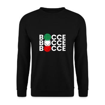 Bocce Italie Flag Shirt Cadeau - Sweat-shirt Unisexe - noir - Devant - Alina (178cm) & Michal (187cm)